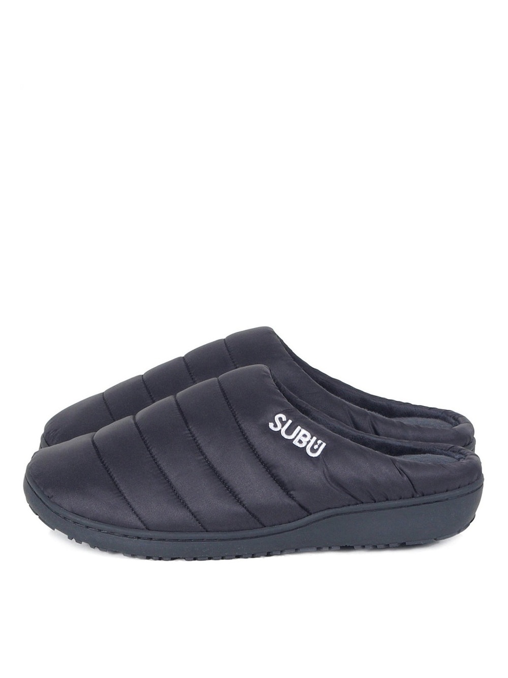 Subu Women’s Indoor/Outdoor Black Puffer Quilted Slippers size 10
